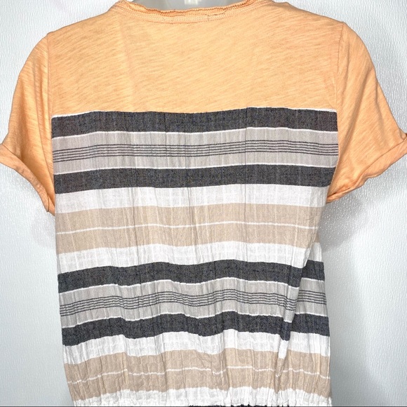 ANTHRO Little Yellow Button Striped Top - Picture 7 of 8